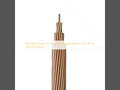 BCC Bare Copper Conductor Stranded 120mm2 19/2.80 for Earthing system